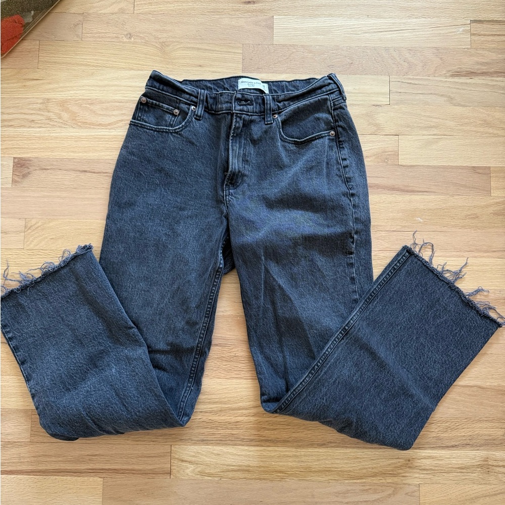 Abercrombie & Fitch Black Straight Leg Jeans